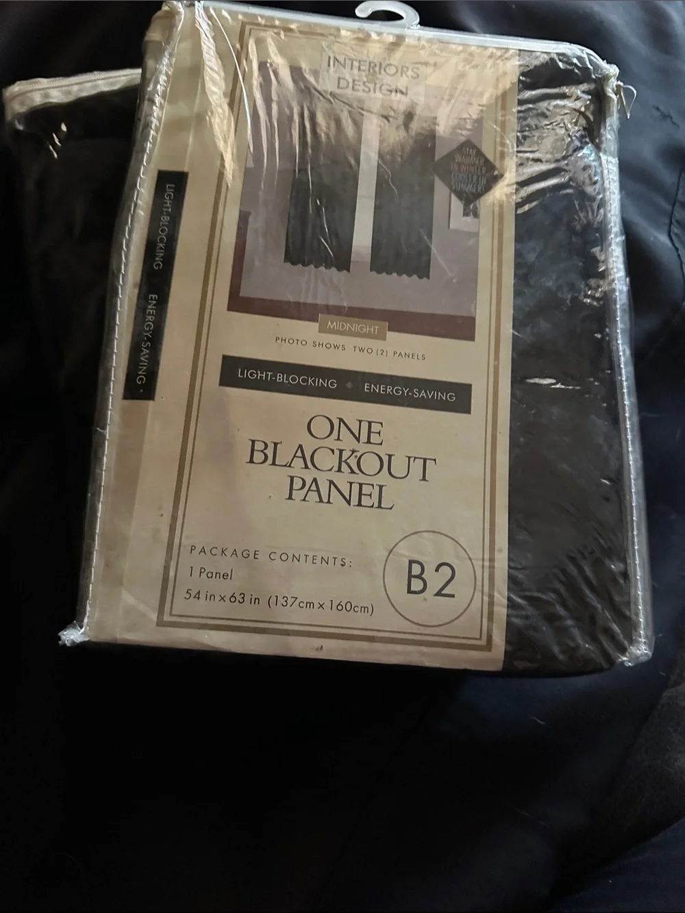 Midnight Black Blackout Curtain Panel - Two Panels